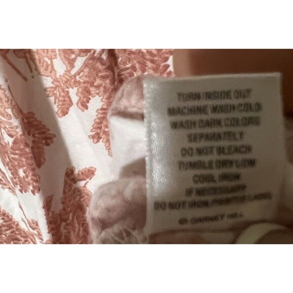 Garnet Hill Maxi Dress Twist V Neck Floral Toile Medium Boho Trad Homestead - Picture 13 of 13